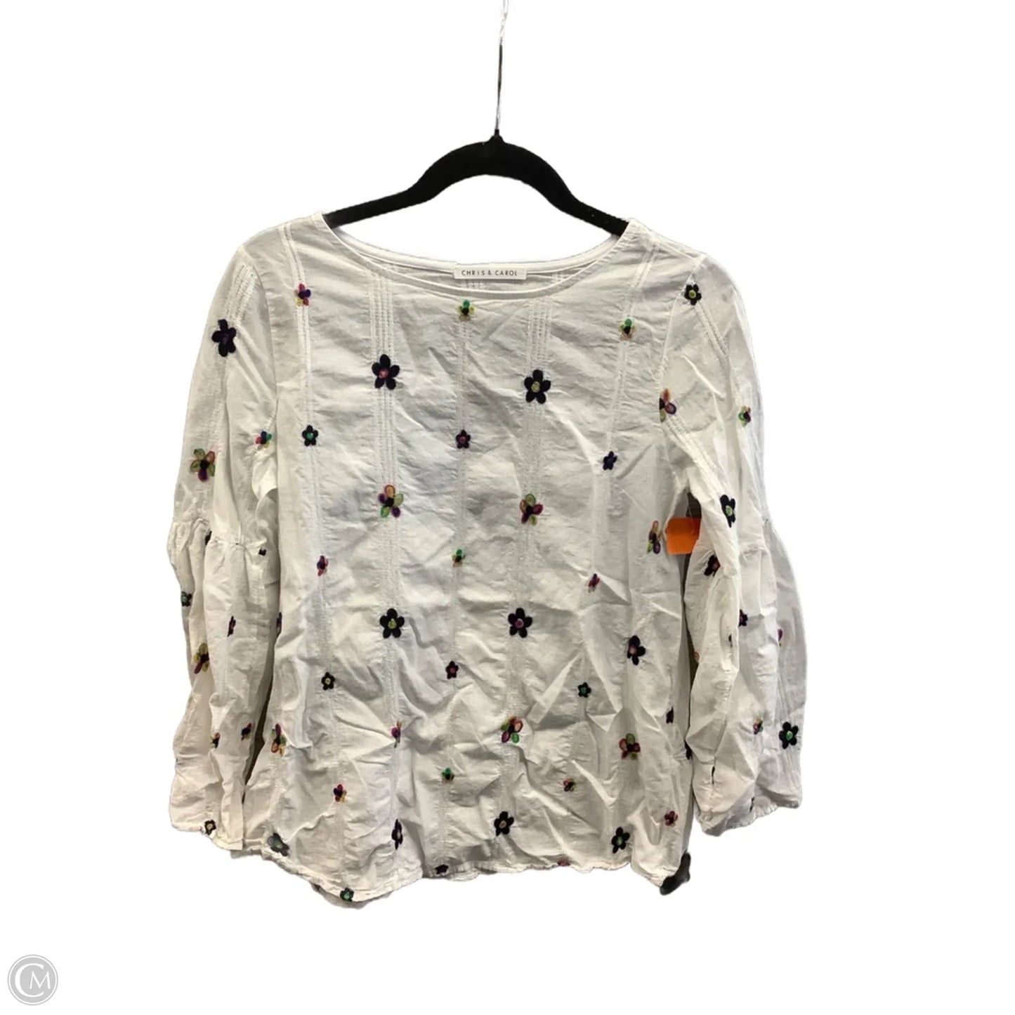 Top Long Sleeve By Chris And Carol In White, Size: S