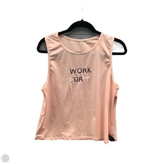 Athletic Tank Top By Shein In Pink, Size: L