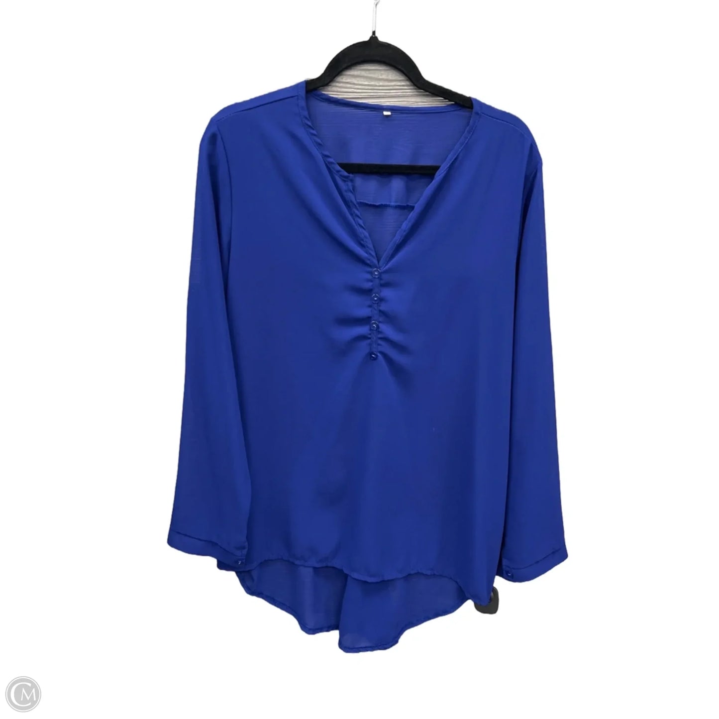Top Long Sleeve By Clothes Mentor In Blue, Size: 3x
