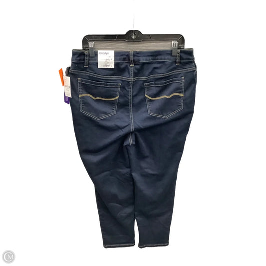 Jeans Jeggings By Catherines In Blue Denim, Size: 14