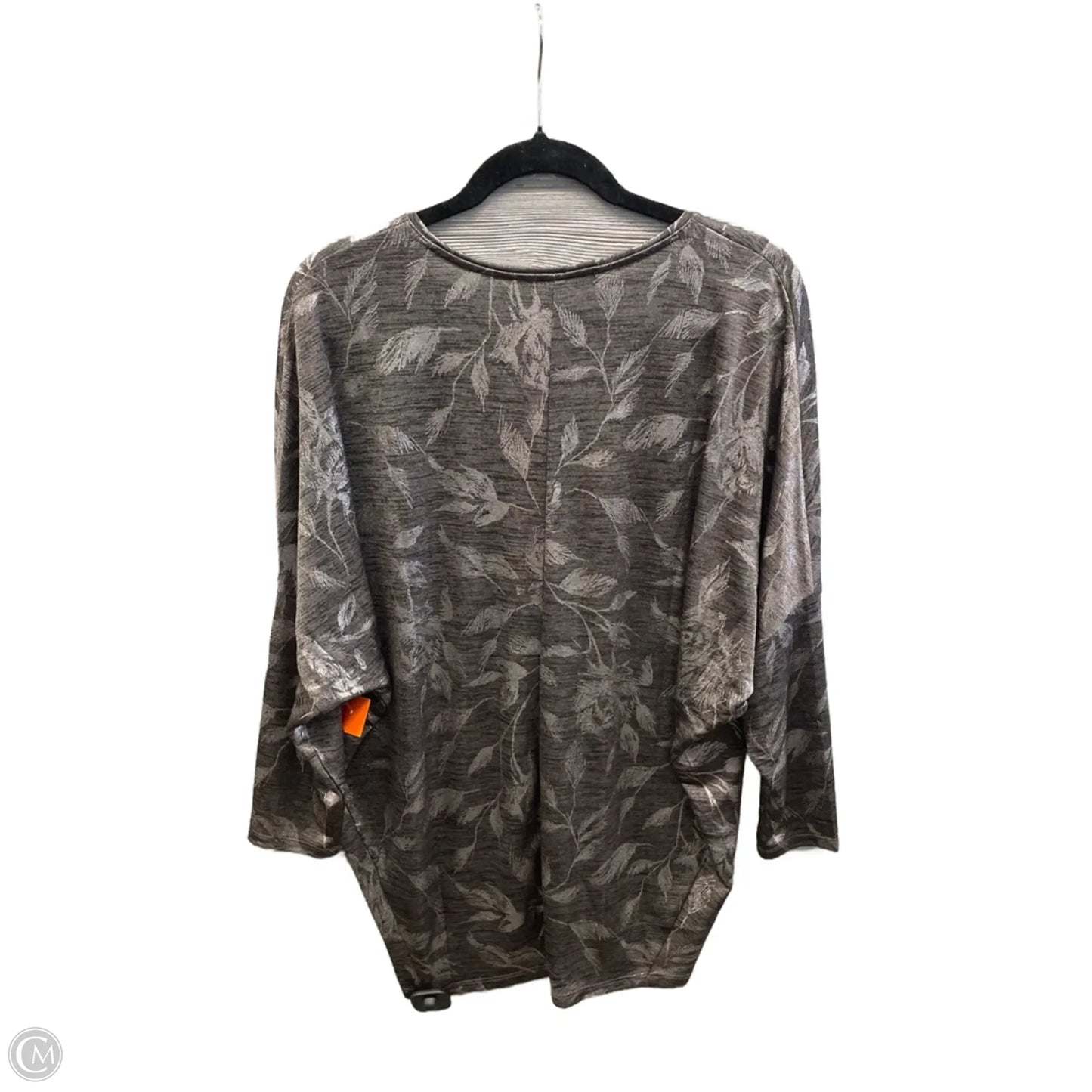 Top Long Sleeve By White House Black Market In Silver, Size: Mp
