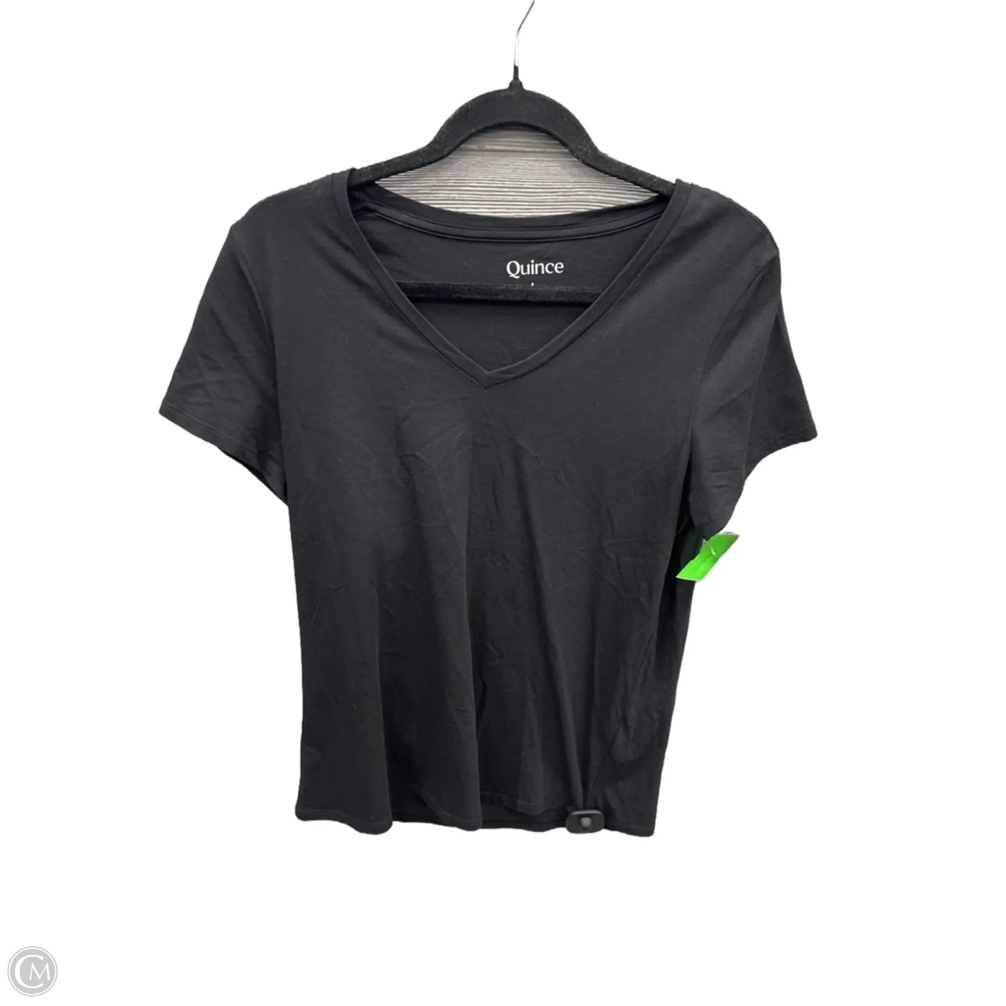 Top Short Sleeve Basic By Quince In Black, Size: L