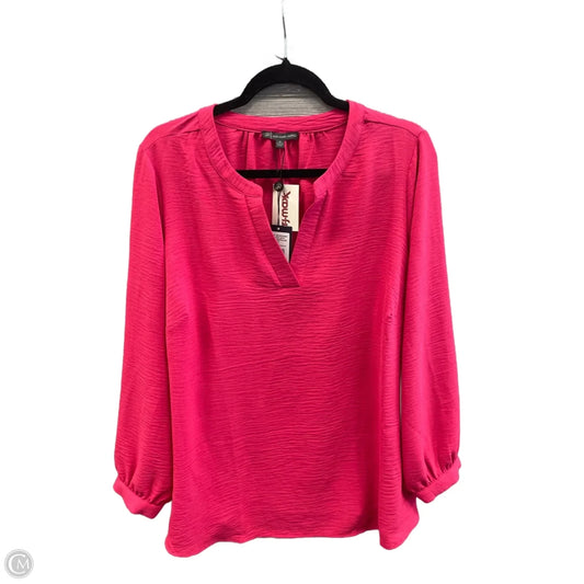 Top Long Sleeve By Adrianna Papell In Pink, Size: 1x