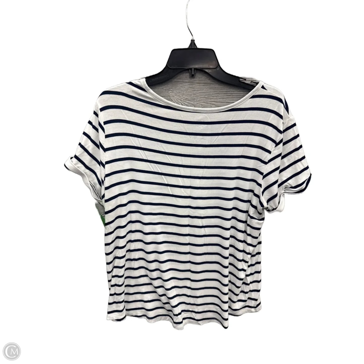 Top Short Sleeve By St Johns Bay In Striped Pattern, Size: L