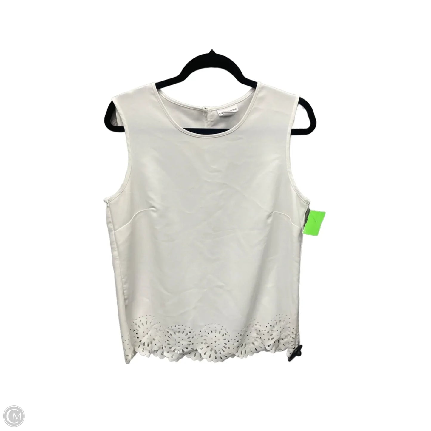 Top Sleeveless By Liz Claiborne In White, Size: M