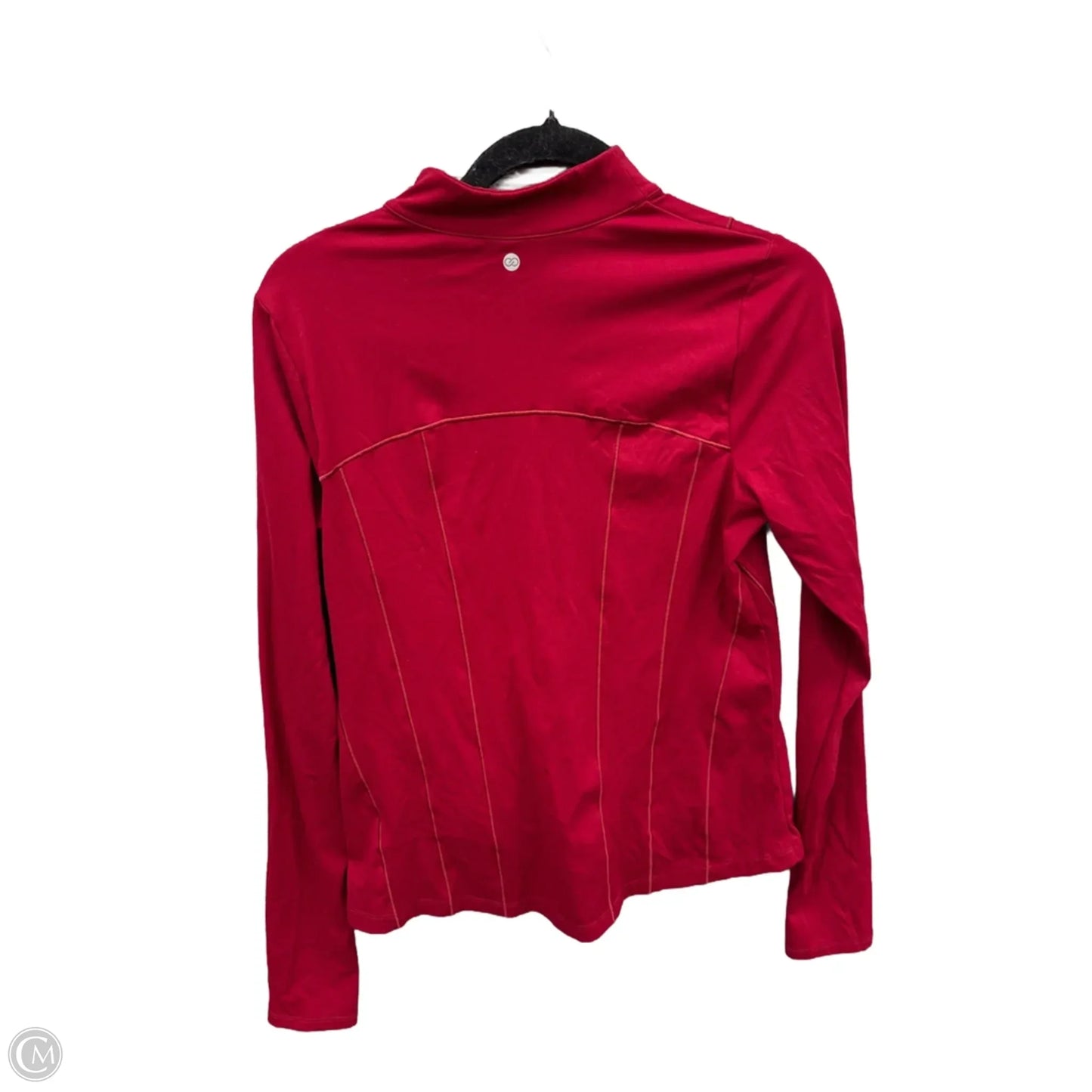 Athletic Top Long Sleeve Collar By Calia In Red, Size: L