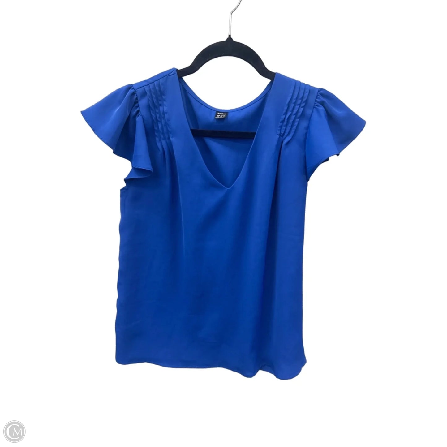 Top Short Sleeve By Shein In Blue, Size: M
