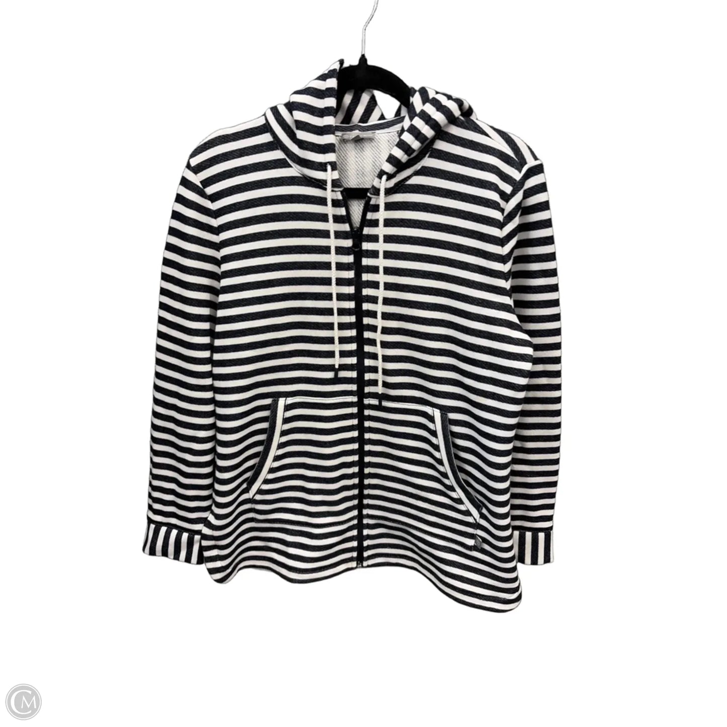 Sweatshirt Hoodie By Talbots In Striped Pattern, Size: Lp