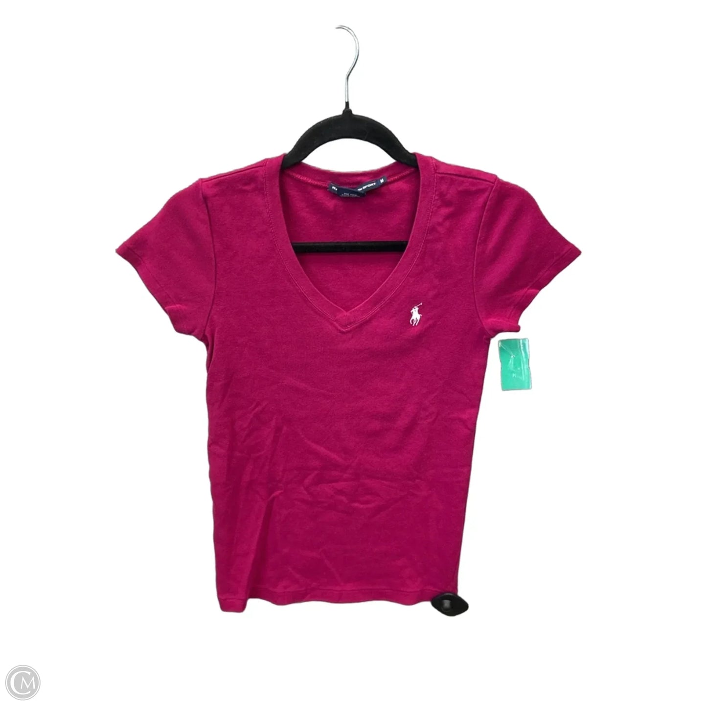 Top Short Sleeve By Ralph Lauren Blue Label In Pink, Size: M