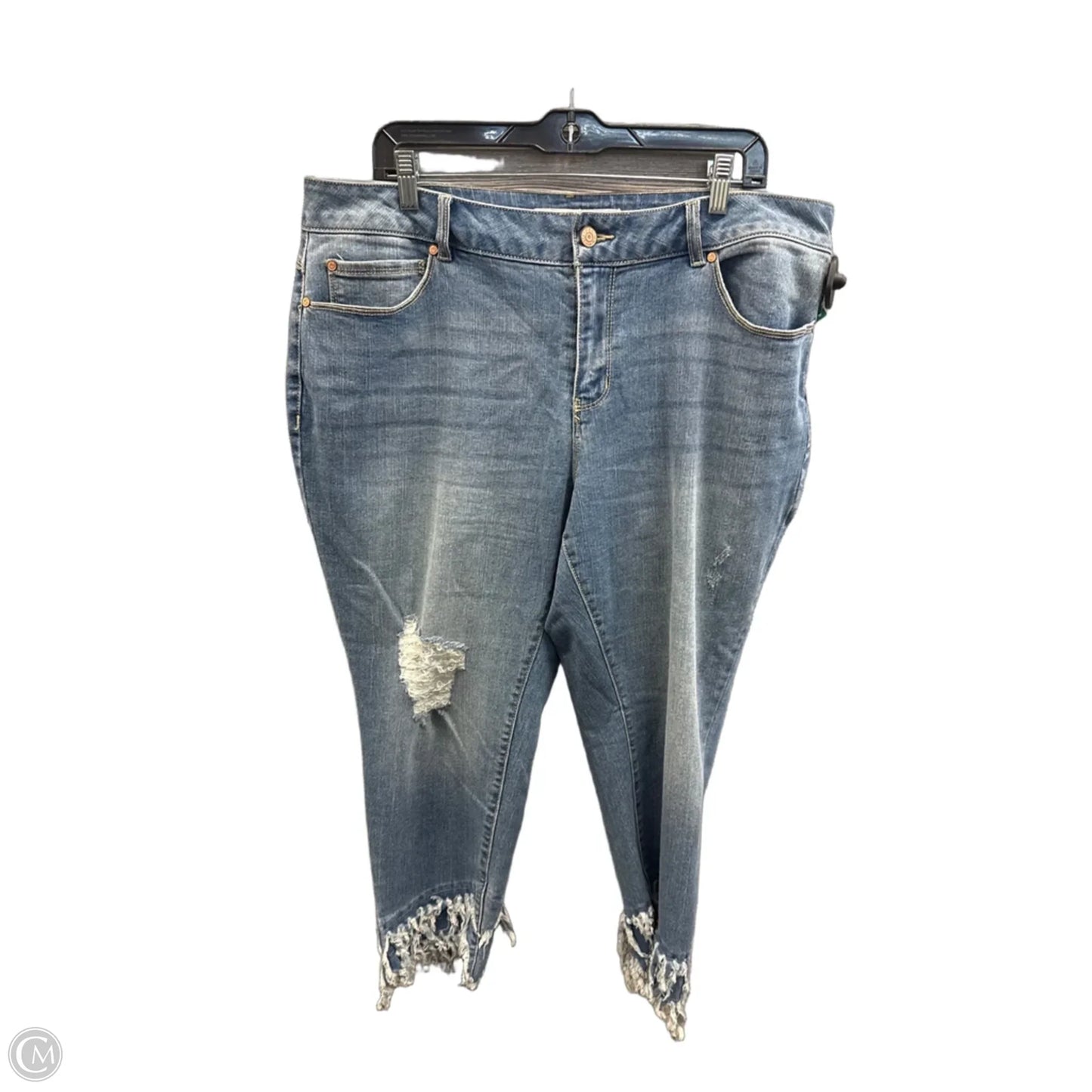Jeans Skinny By Cato In Blue Denim, Size: 18
