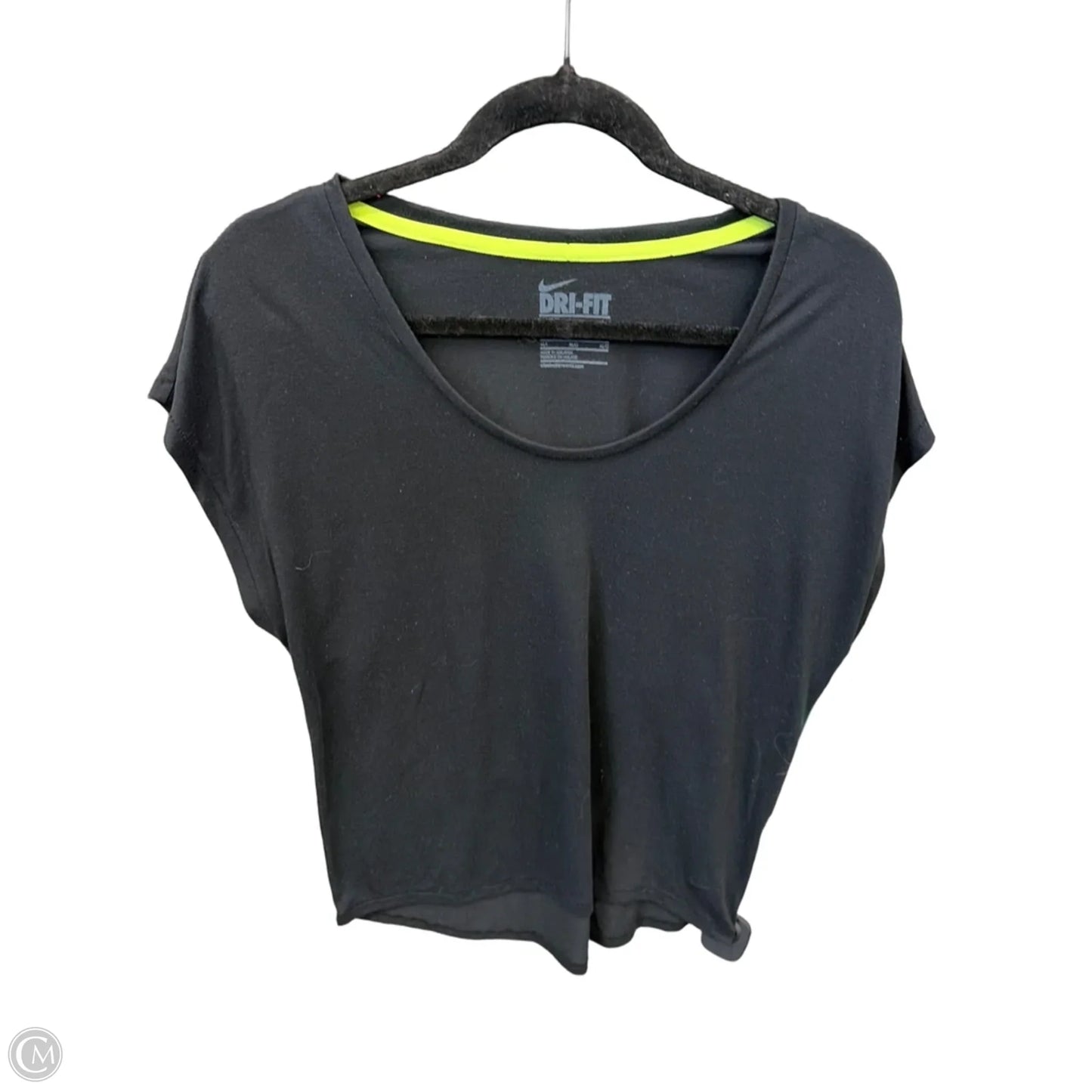 Athletic Top Short Sleeve By Nike Apparel In Black, Size: M