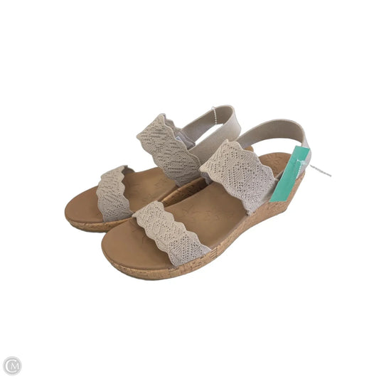 Sandals Heels Wedge By Skechers In Brown, Size: 10