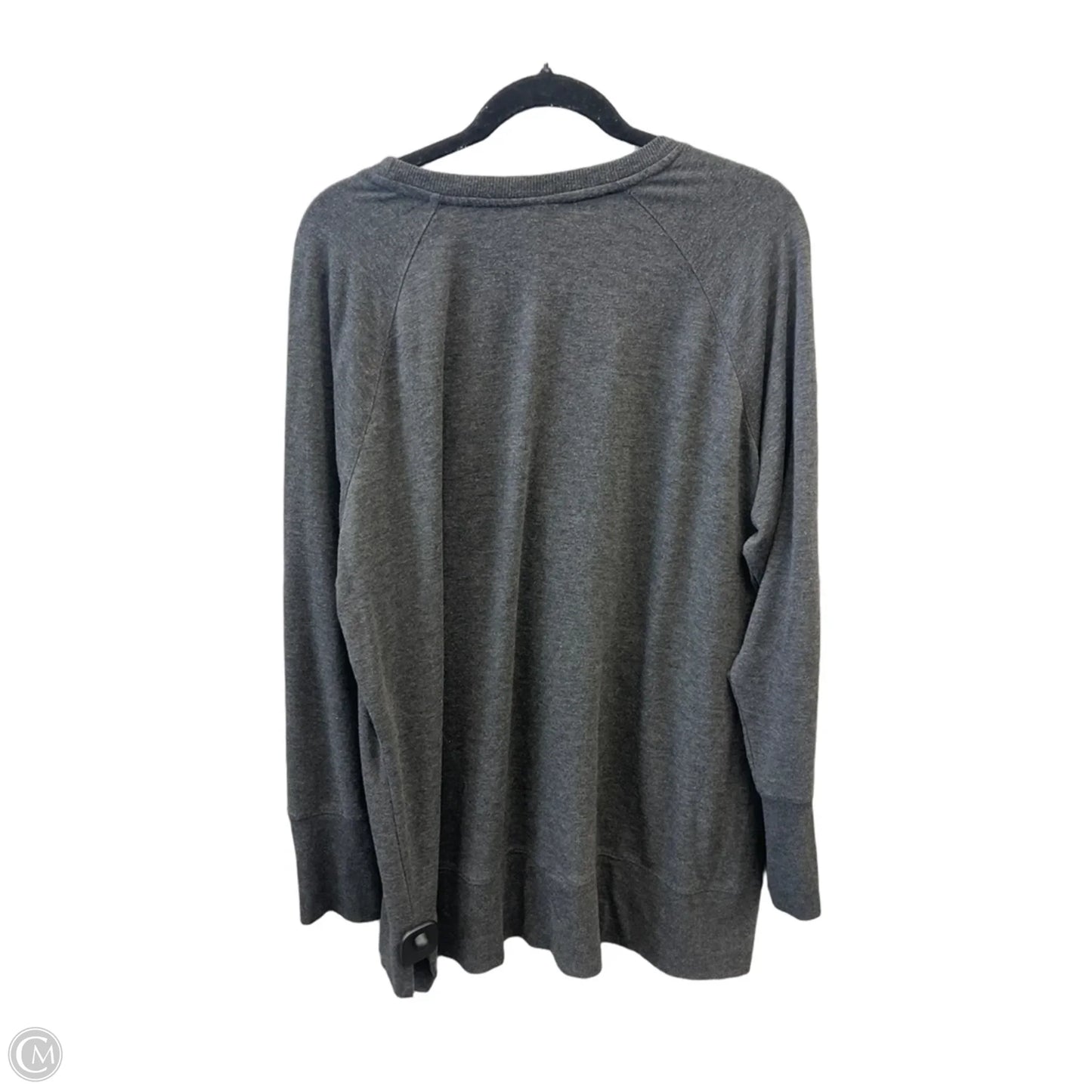 Athletic Top Long Sleeve Crewneck By Rbx In Grey, Size: 2x