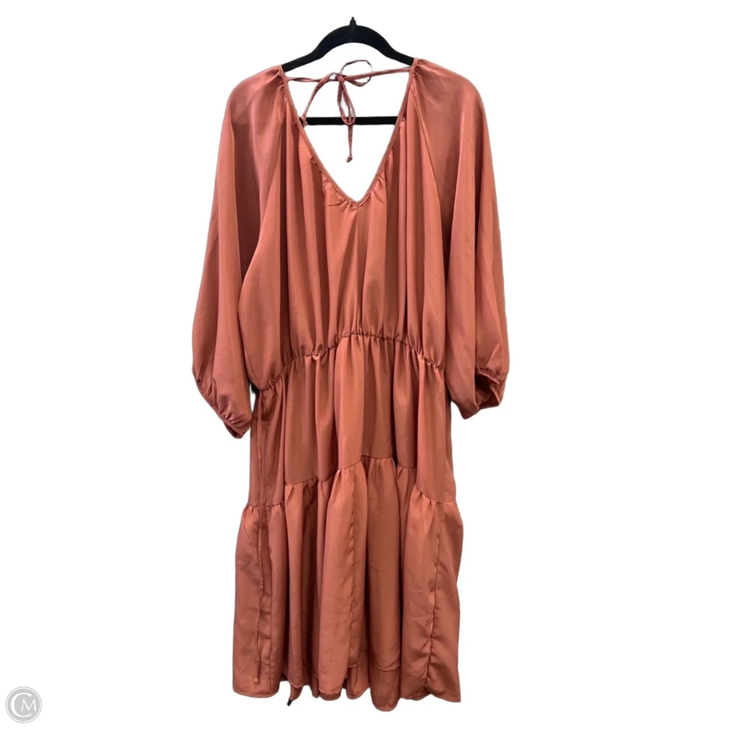Dress Casual Midi By Ophelia Roe In Brown, Size: 1x