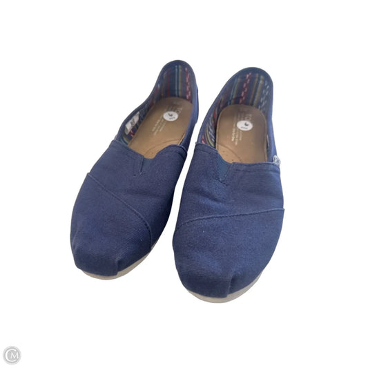 Shoes Flats By Toms In Blue, Size: 9