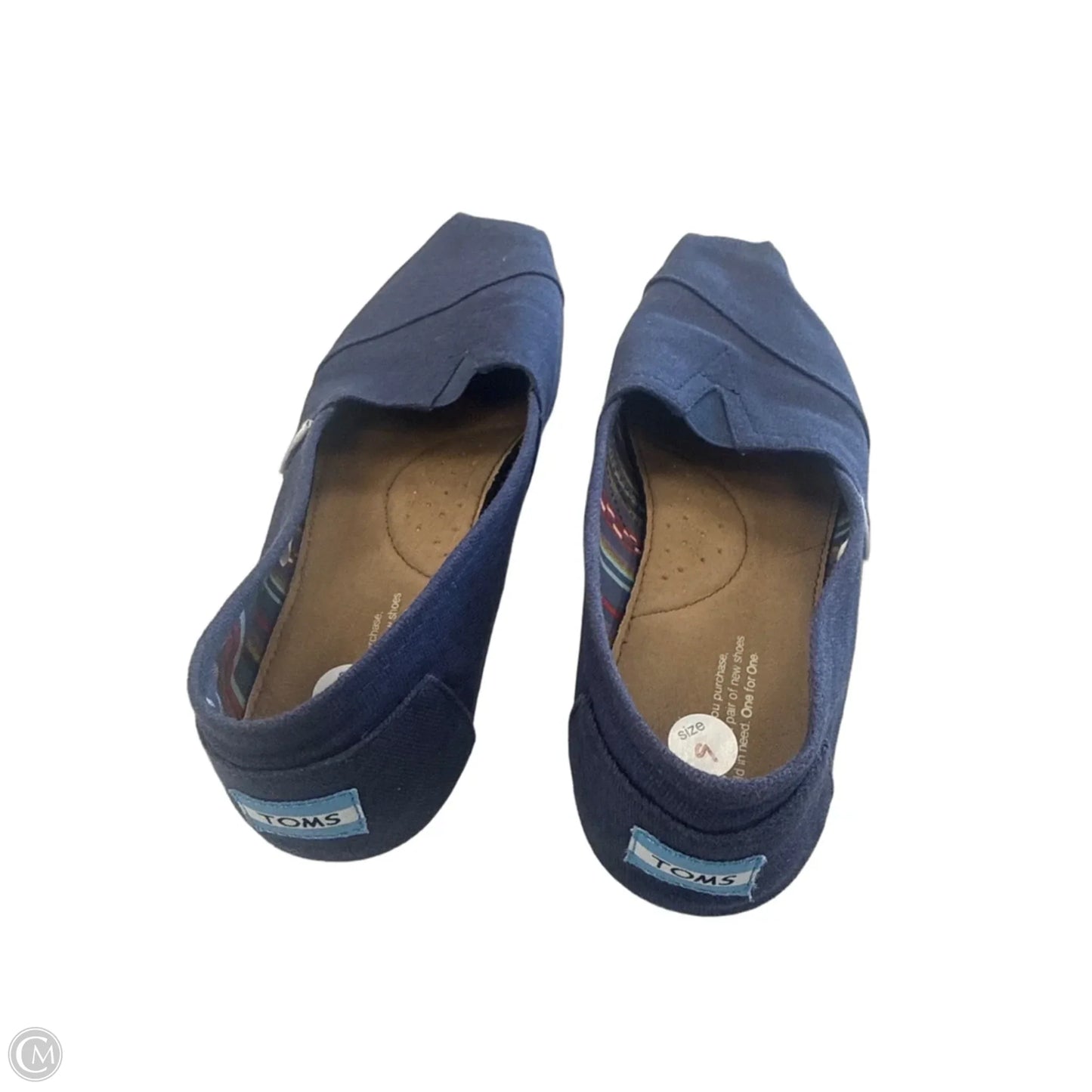Shoes Flats By Toms In Blue, Size: 9
