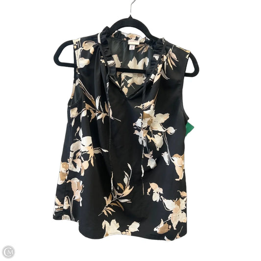 Top Sleeveless By Merona In Black & Cream, Size: M