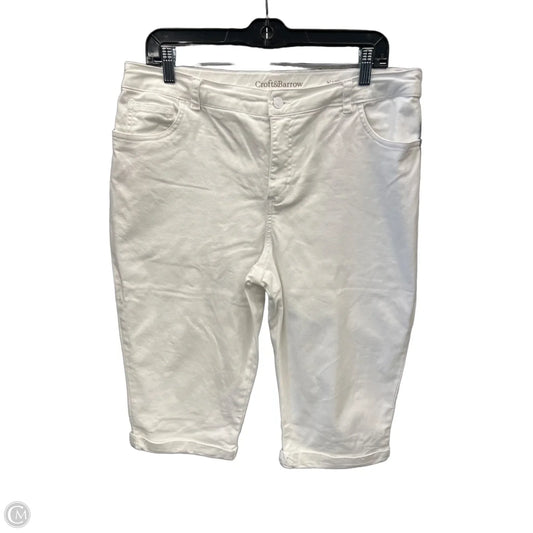 Capris By Croft And Barrow In White, Size: 14