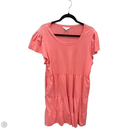 Dress Casual Midi By Time And Tru In Pink, Size: L