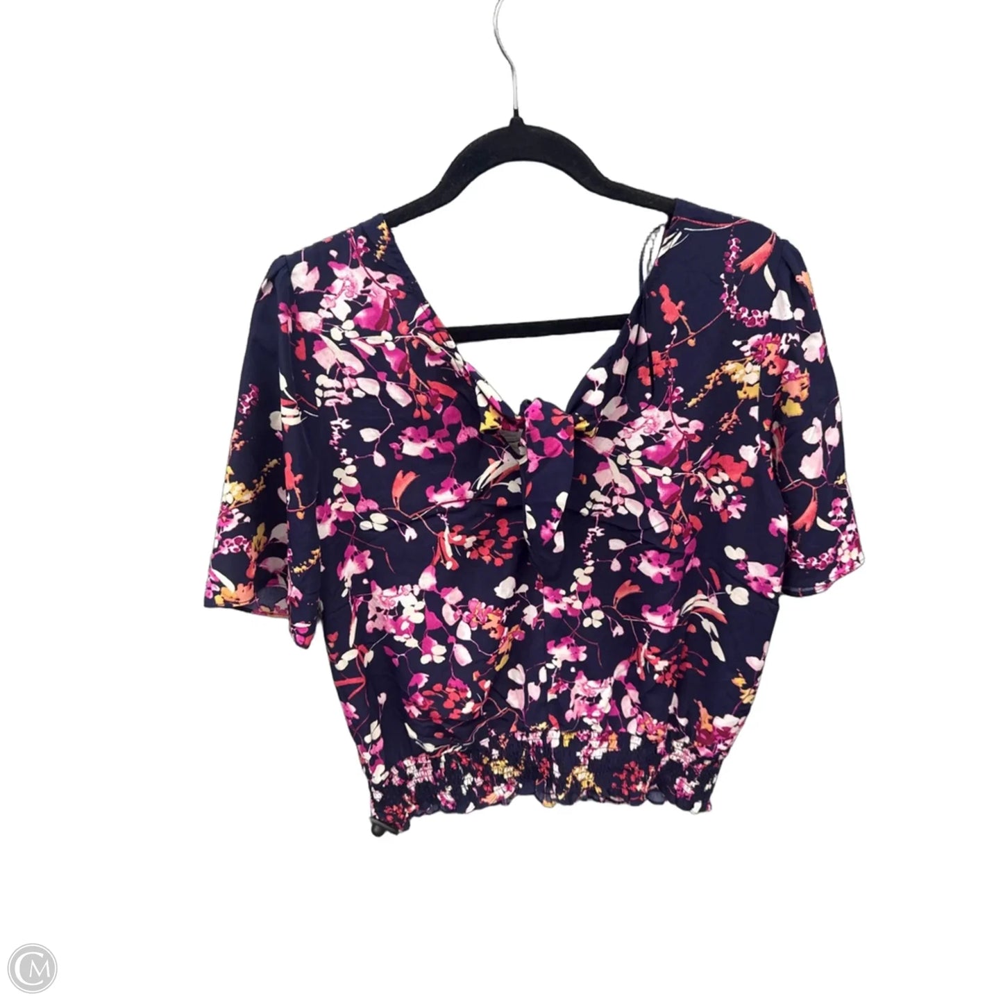 Blouse Short Sleeve By Nine Britton In Purple, Size: L