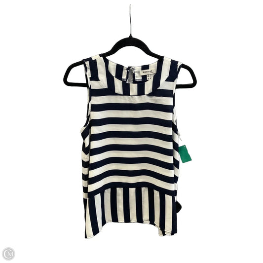 Top Sleeveless By Monteau In Striped Pattern, Size: M