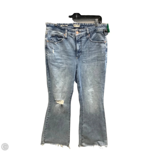 Jeans Flared By Ava & Viv In Blue Denim, Size: 16