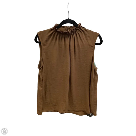 Top Sleeveless By Worthington In Brown, Size: L