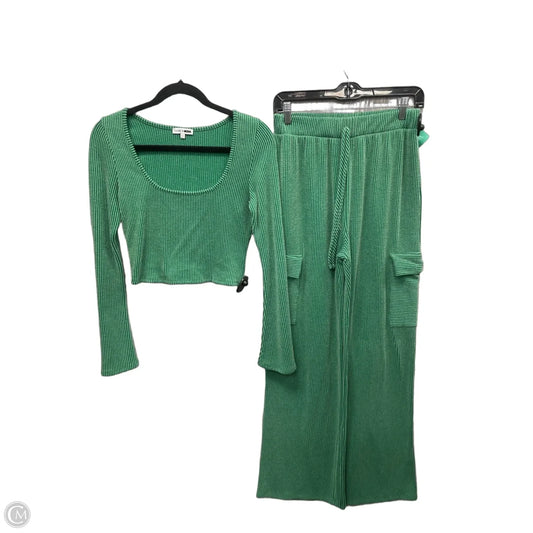 Top 2pc Long Sleeve By Fashion Nova In Green, Size: L