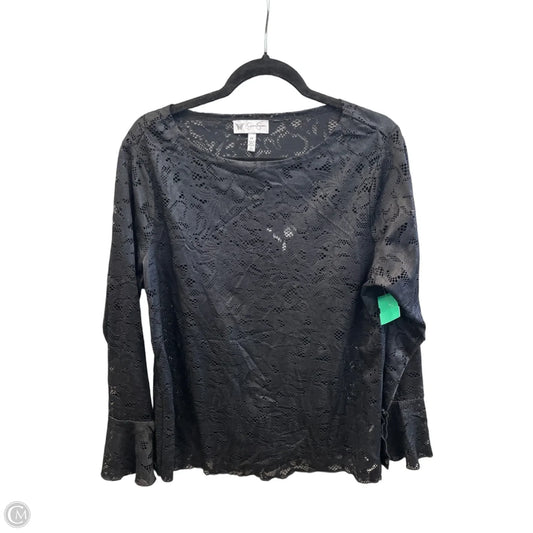 Top Long Sleeve By Jessica Simpson In Black, Size: 1x
