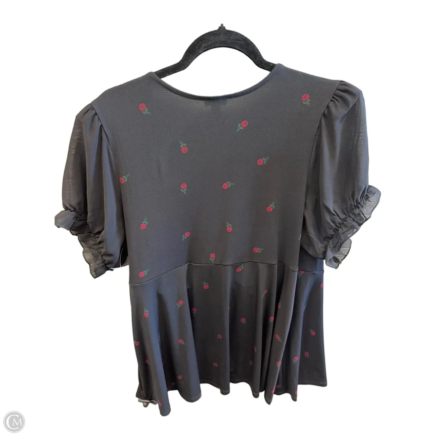Blouse Short Sleeve By Torrid In Black & Red, Size: 1x