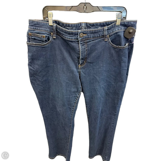 Jeans Straight By St Johns Bay In Blue Denim, Size: 18