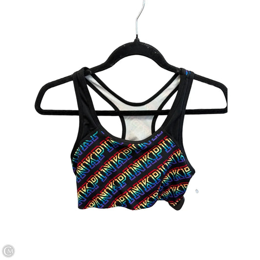 Athletic Bra By Pink In Rainbow Print, Size: L
