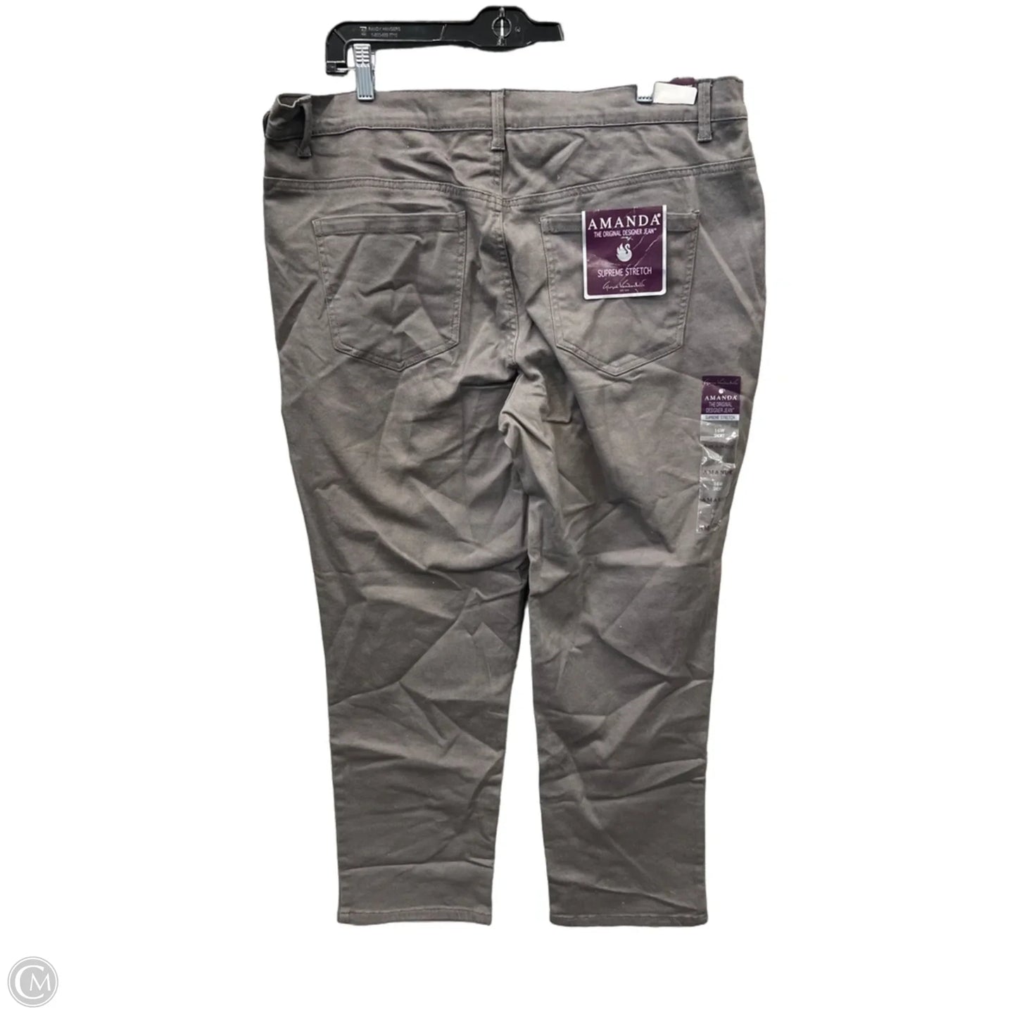 Jeans Straight By Gloria Vanderbilt In Grey, Size: 16