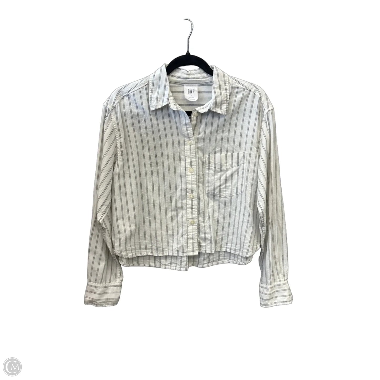 Top Long Sleeve By Gap In Striped Pattern, Size: S