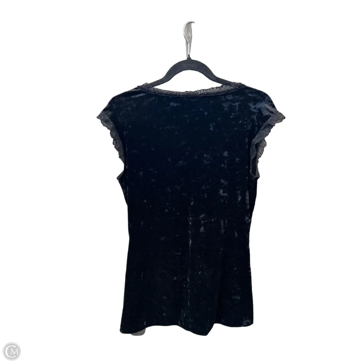 Top Short Sleeve By Dkny In Black, Size: L