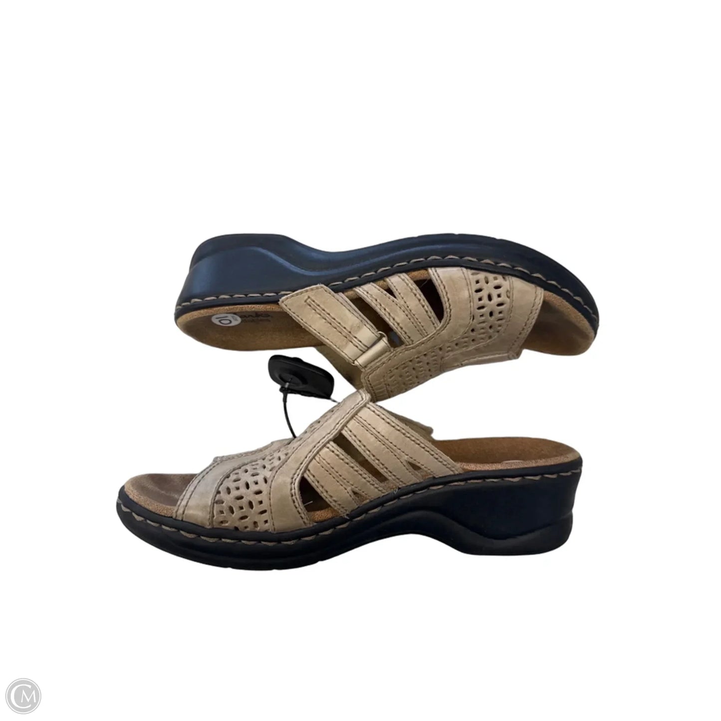 Sandals Flats By Clarks In Brown, Size: 10