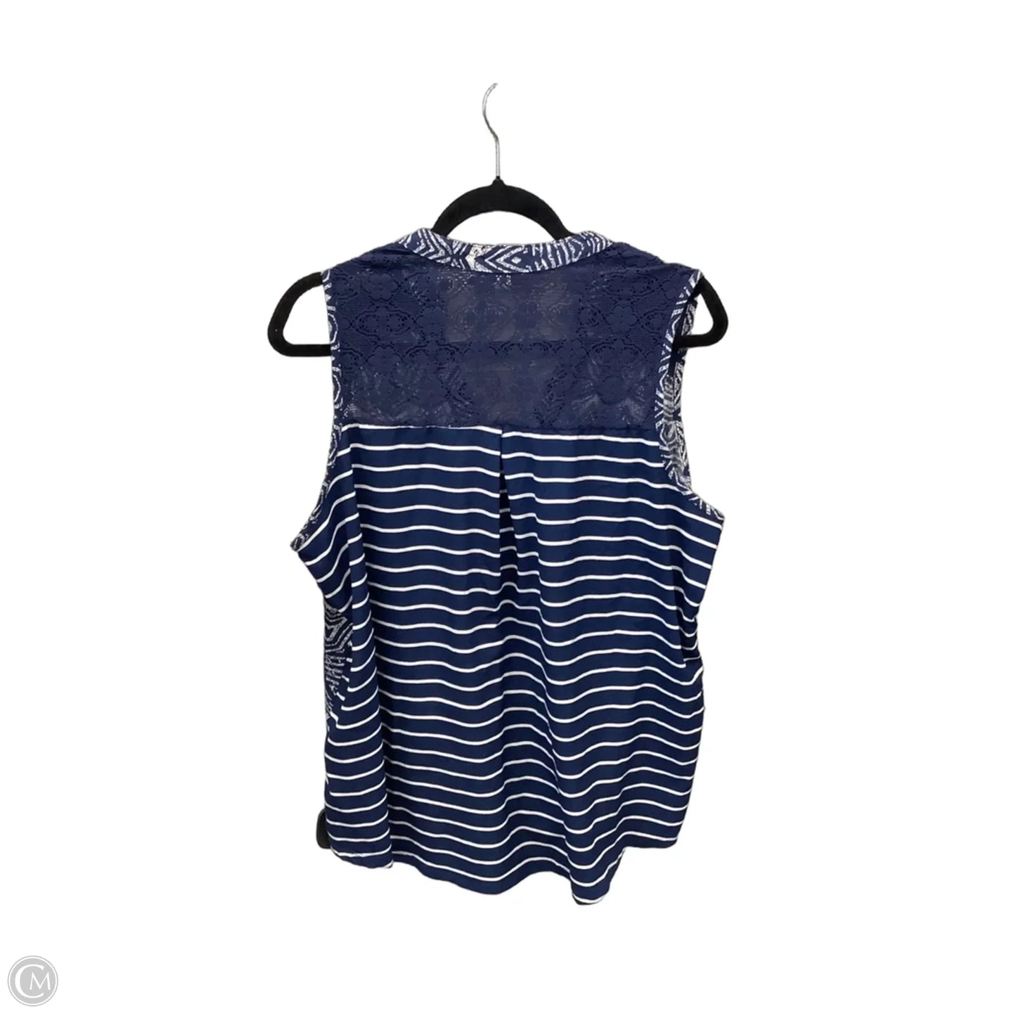 Top Sleeveless By French Laundry In Blue, Size: 1x