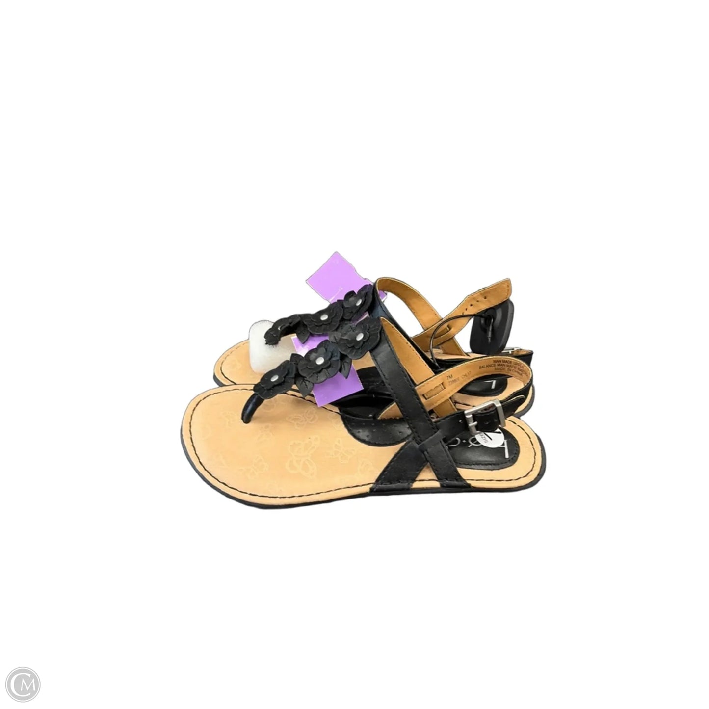 Sandals Flats By Boc In Black & Brown, Size: 7
