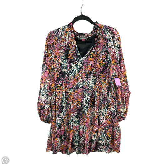 Dress Casual Midi By Vince Camuto In Floral Print, Size: L