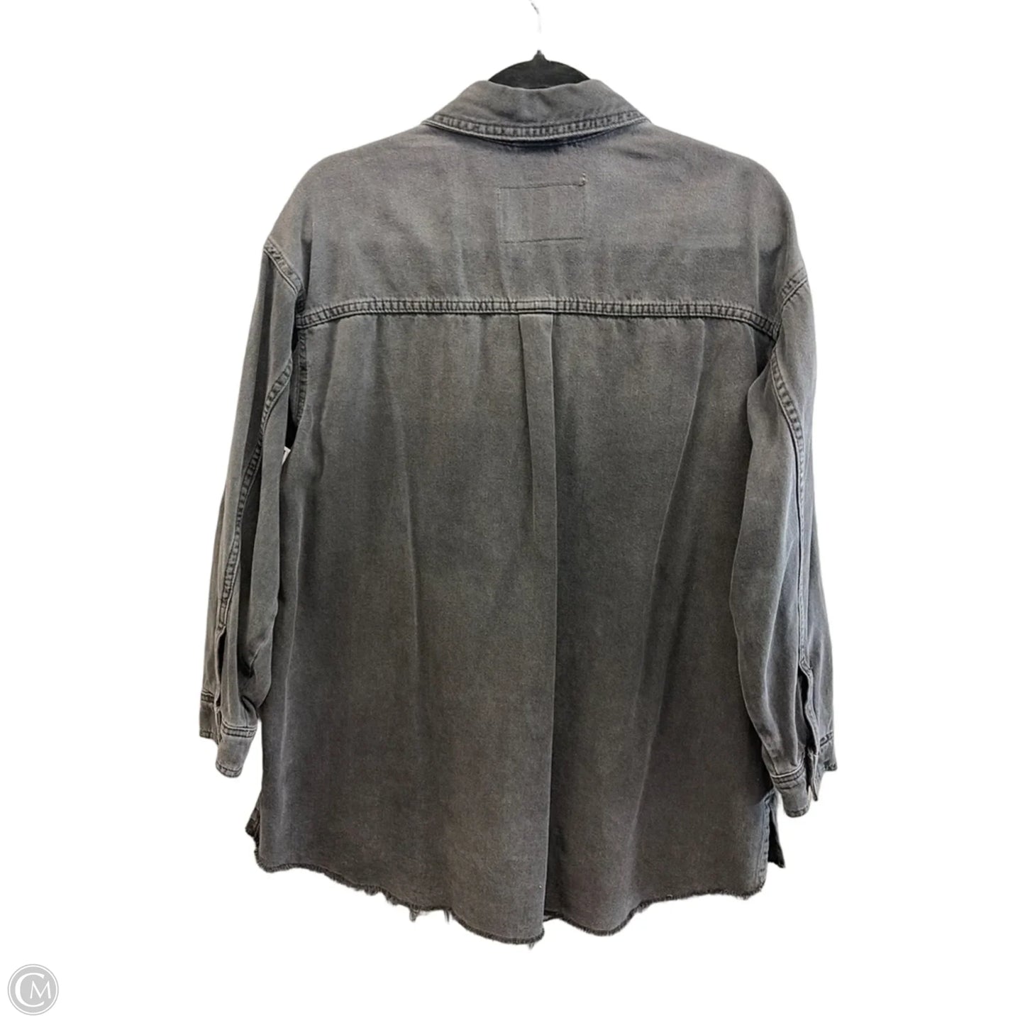 Jacket Shirt By Clothes Mentor In Black, Size: S
