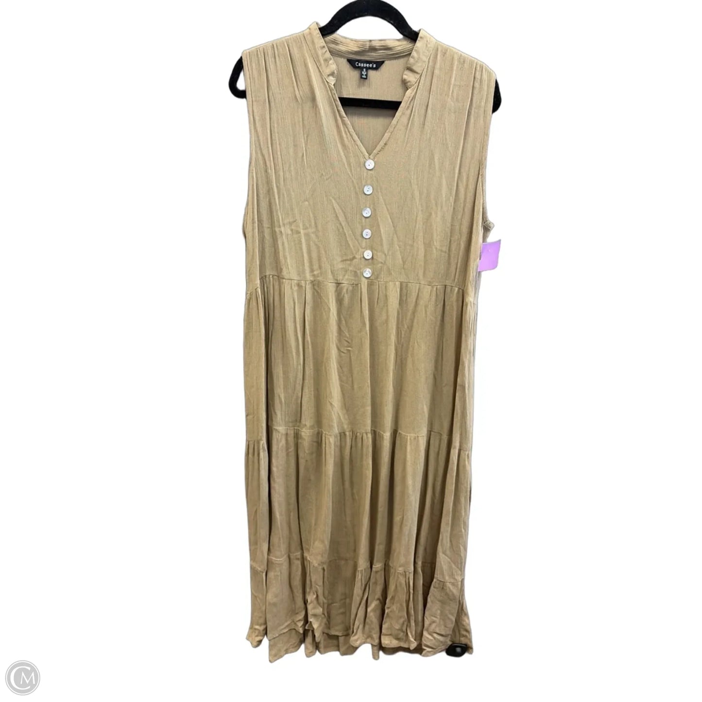 Dress Casual Midi By Clothes Mentor In Brown, Size: S