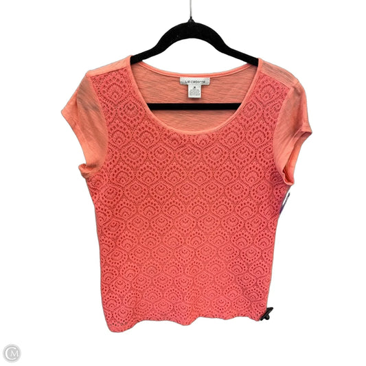 Top Short Sleeve By Liz Claiborne In Pink, Size: M