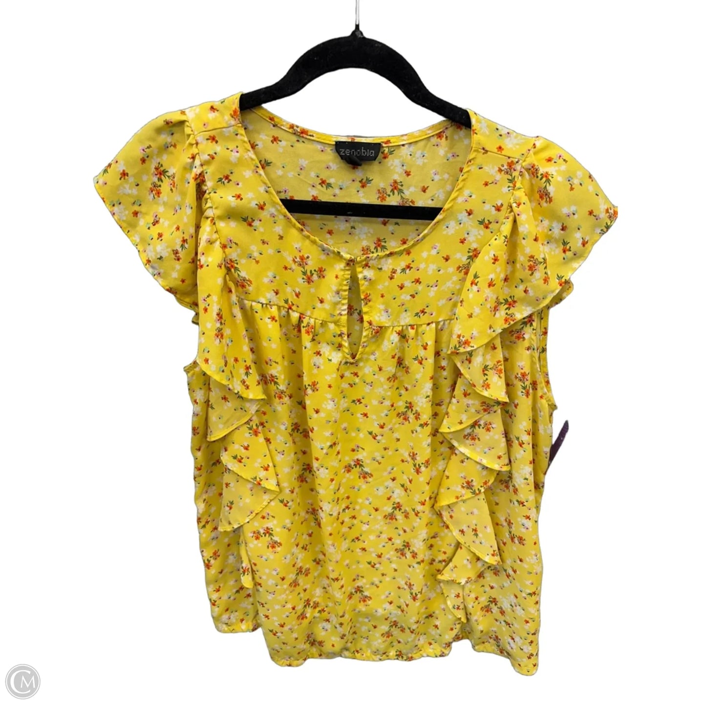 Top Short Sleeve By Clothes Mentor In Yellow, Size: 2x