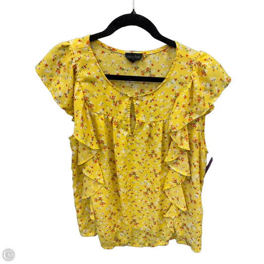 Top Short Sleeve By Clothes Mentor In Yellow, Size: 2x