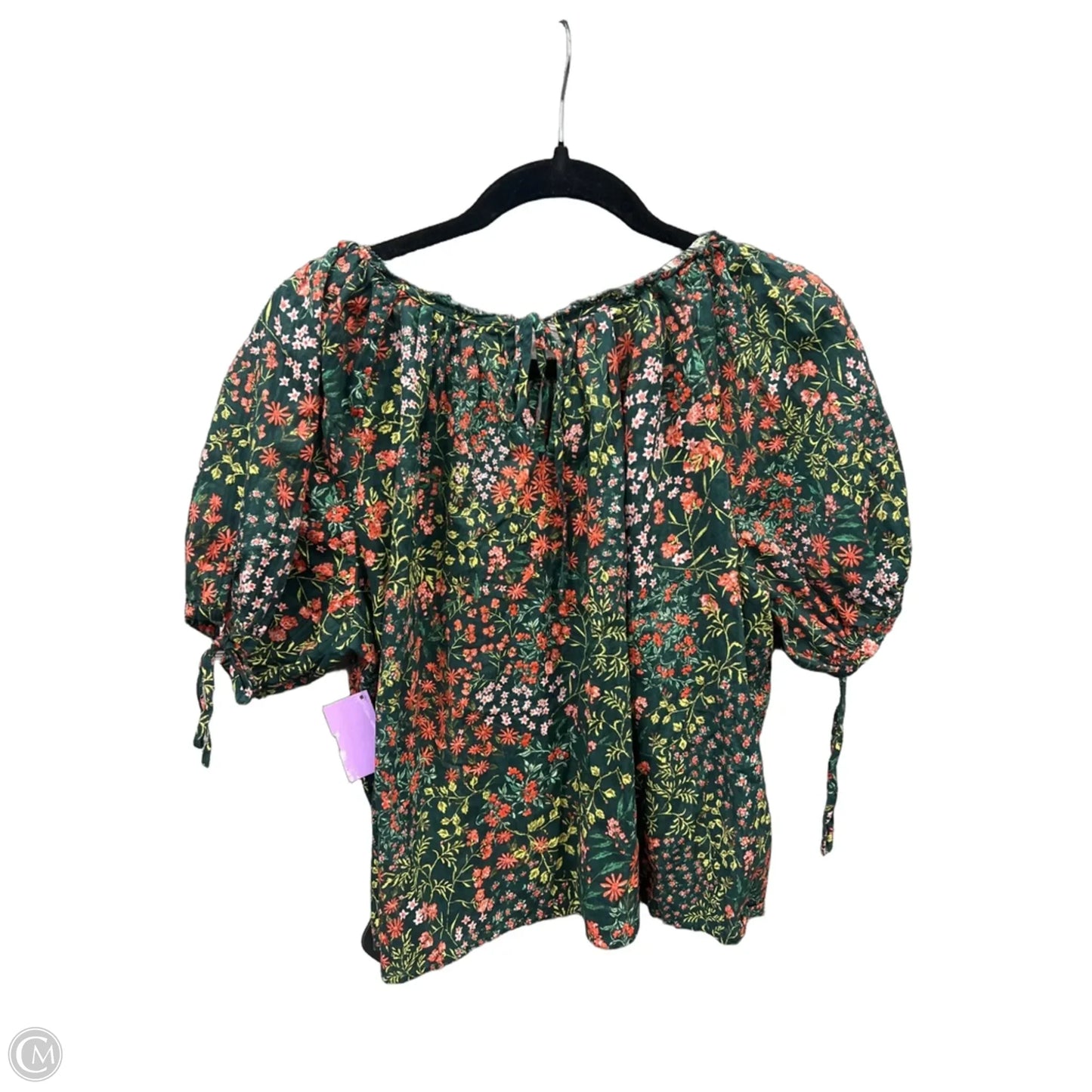 Blouse Short Sleeve By Loft In Green, Size: M