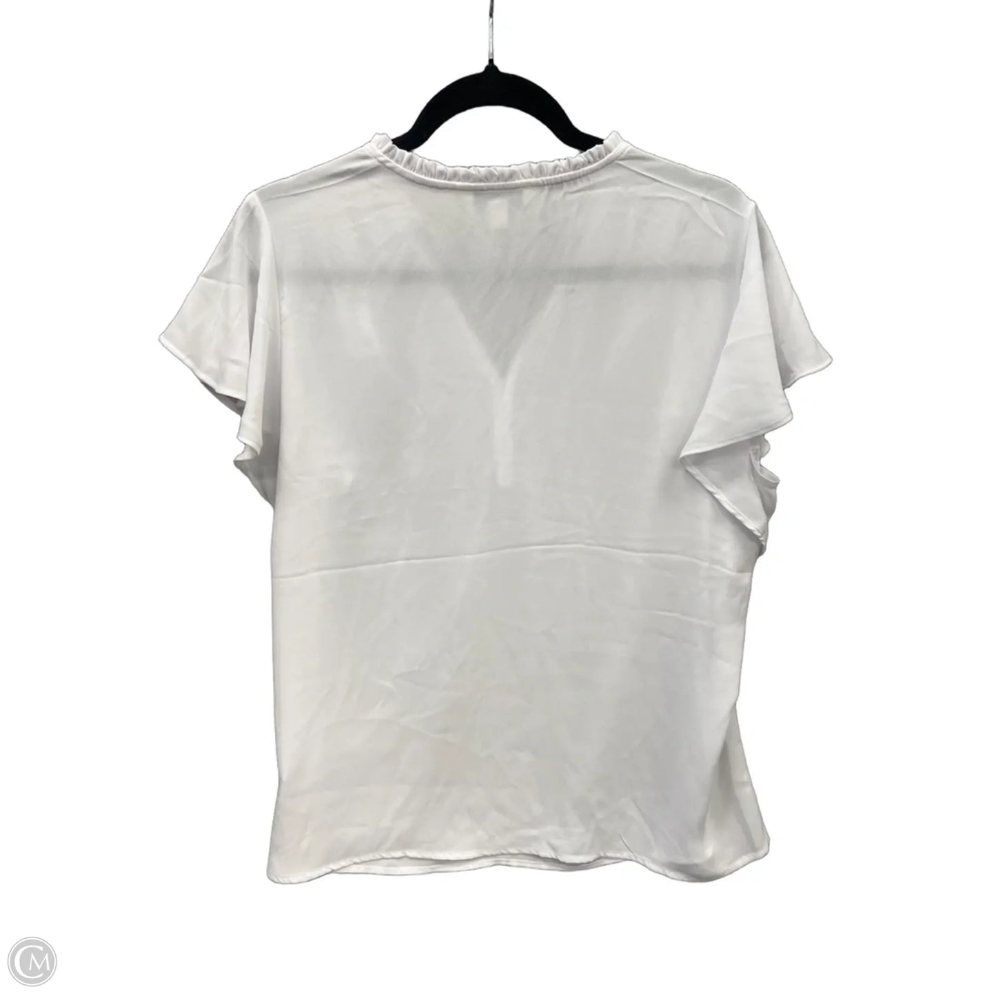 Top Short Sleeve By Counterparts In White, Size: L