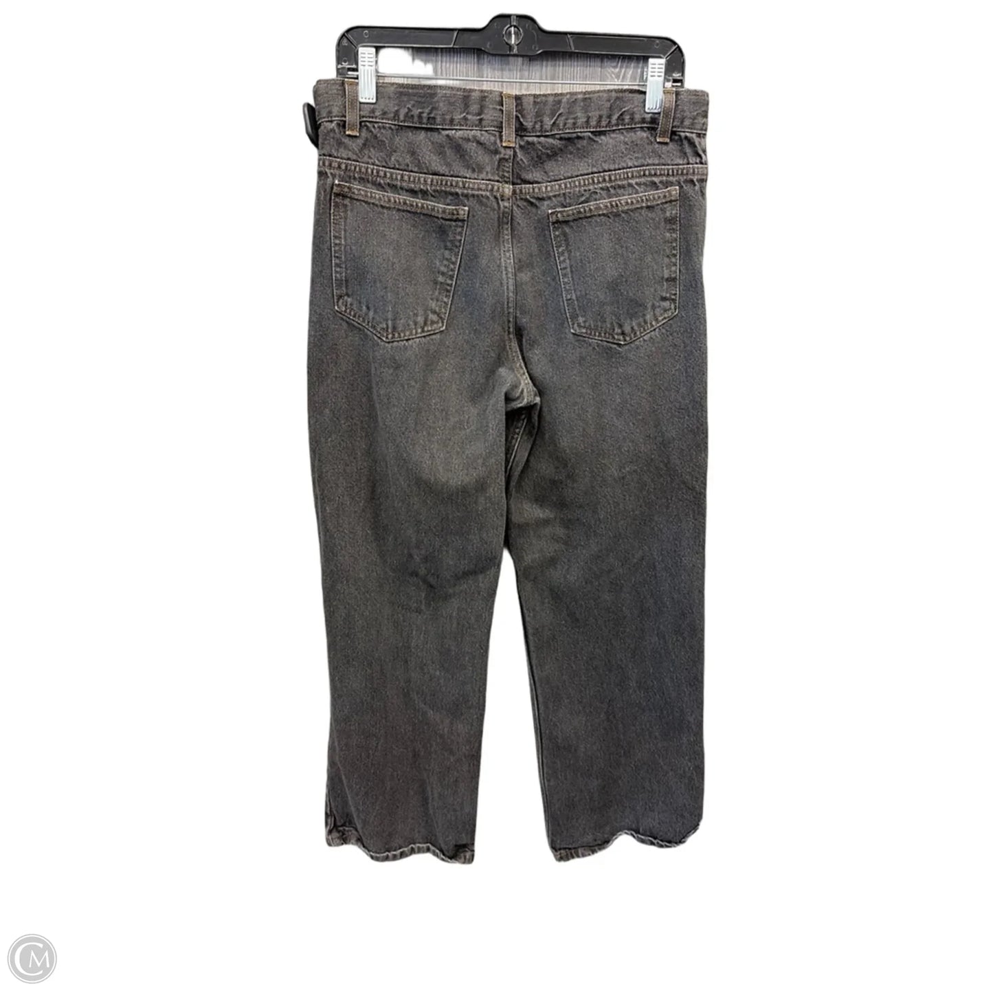 Jeans Straight By Faded Glory In Black Denim, Size: 16
