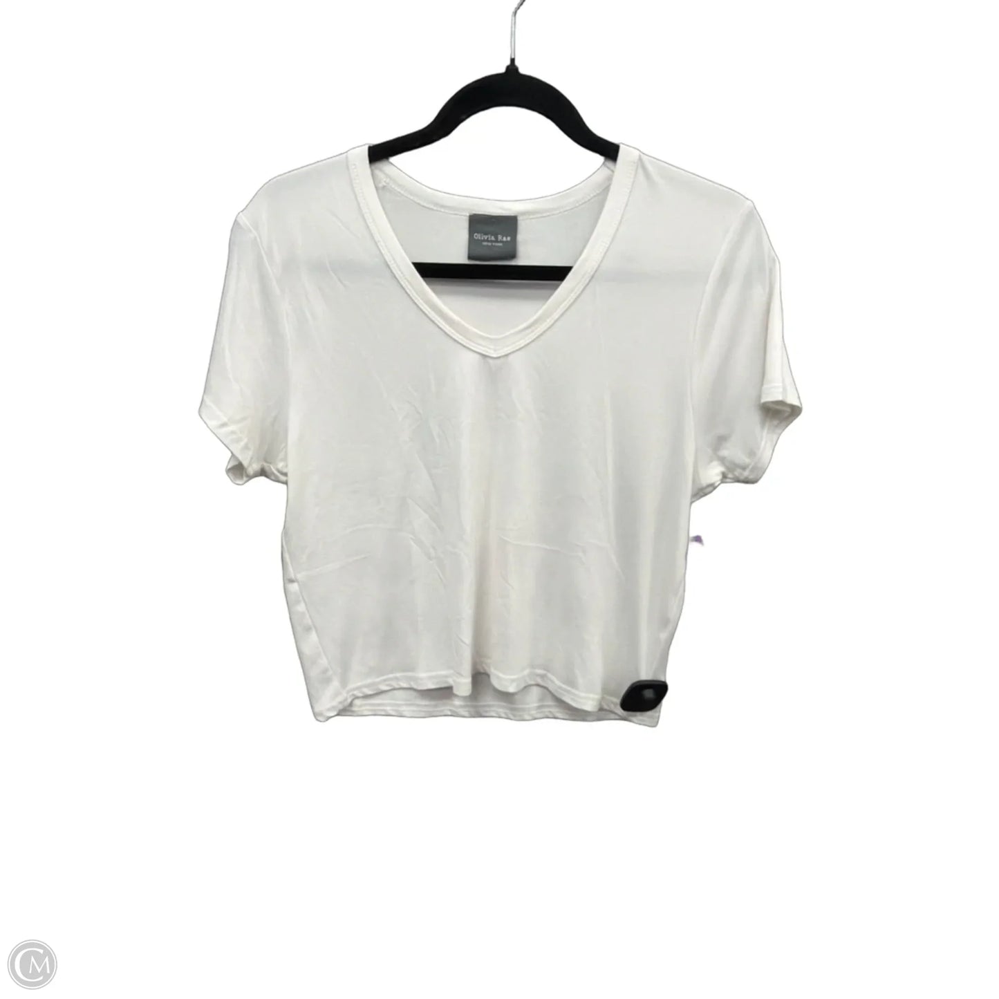 Top Short Sleeve By Olivia Rae In White, Size: M