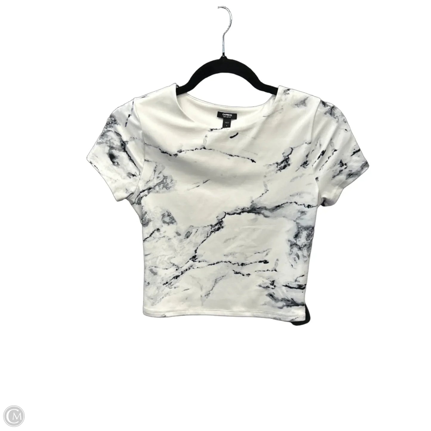 Top Short Sleeve By Express In White, Size: S