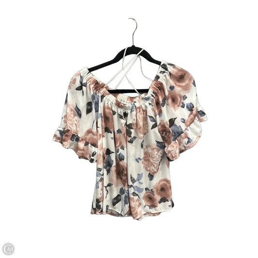 Blouse Short Sleeve By Sienna Sky In Floral Print, Size: S